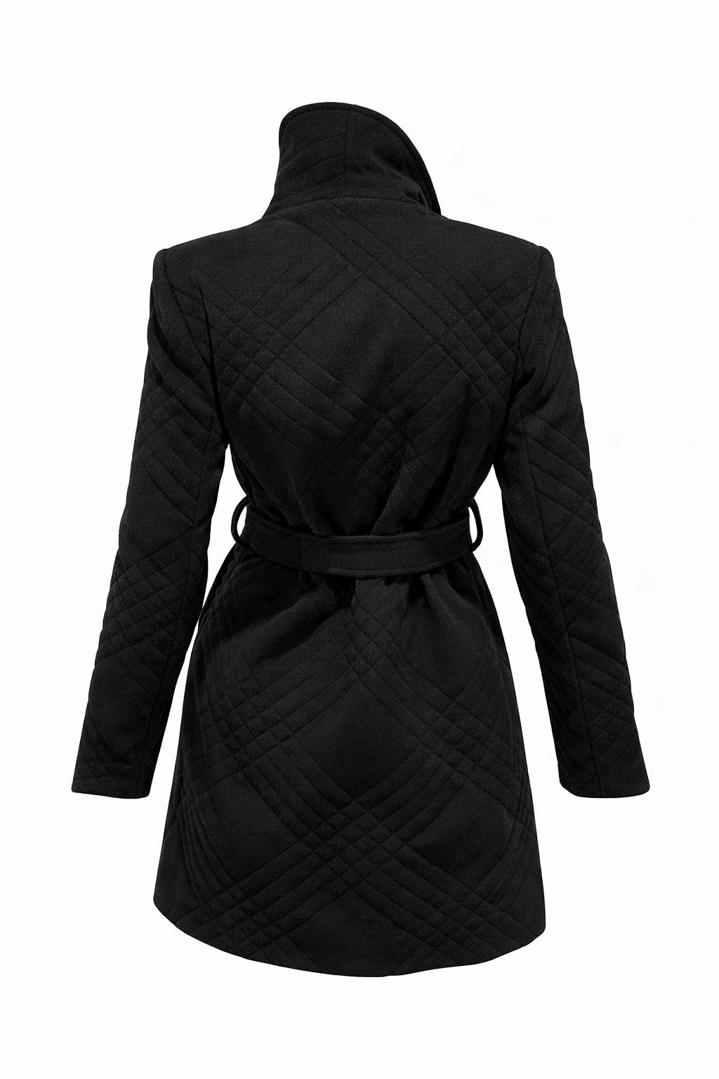 Cappotto trapuntato con cintura